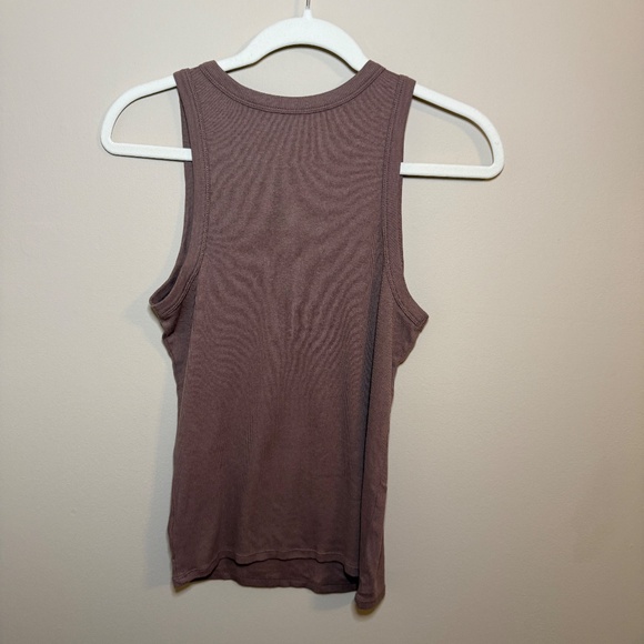 Mocha Brown Racerback Ribbed Tank - Picture 3 of 3
